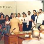Com cantores, na Câmara de Vereadores de Porto Alegre